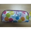 Customized Colorful Circle Dot PVC Pencil Bags For School& Office